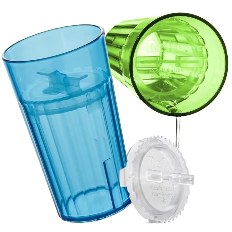 Reflo Smart Cup Bundle (Blue & Green 4-Pack) Slow-Spill Toddler Transition Training, Montessori Weaning Cup Teaches Real Drinking Skills, 360 Rim Flow-Control, Made in USA, E-Guide via QR Code - Image 2